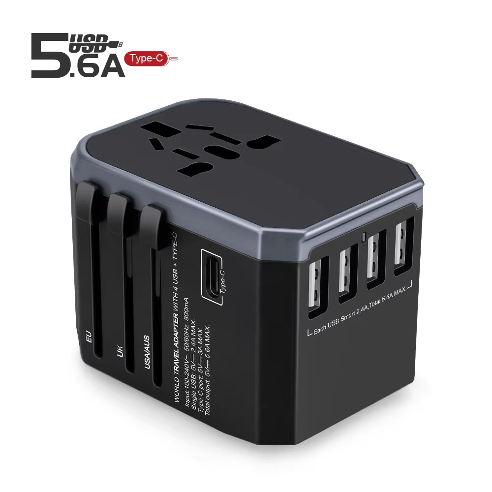 JY-305A ( Grey ) 5.6A 28W Plug Adapter