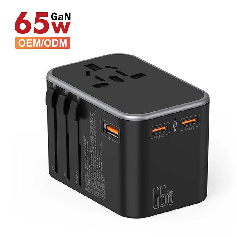 JY-309 ( Silver ) 65w GaN Plug Adapter
