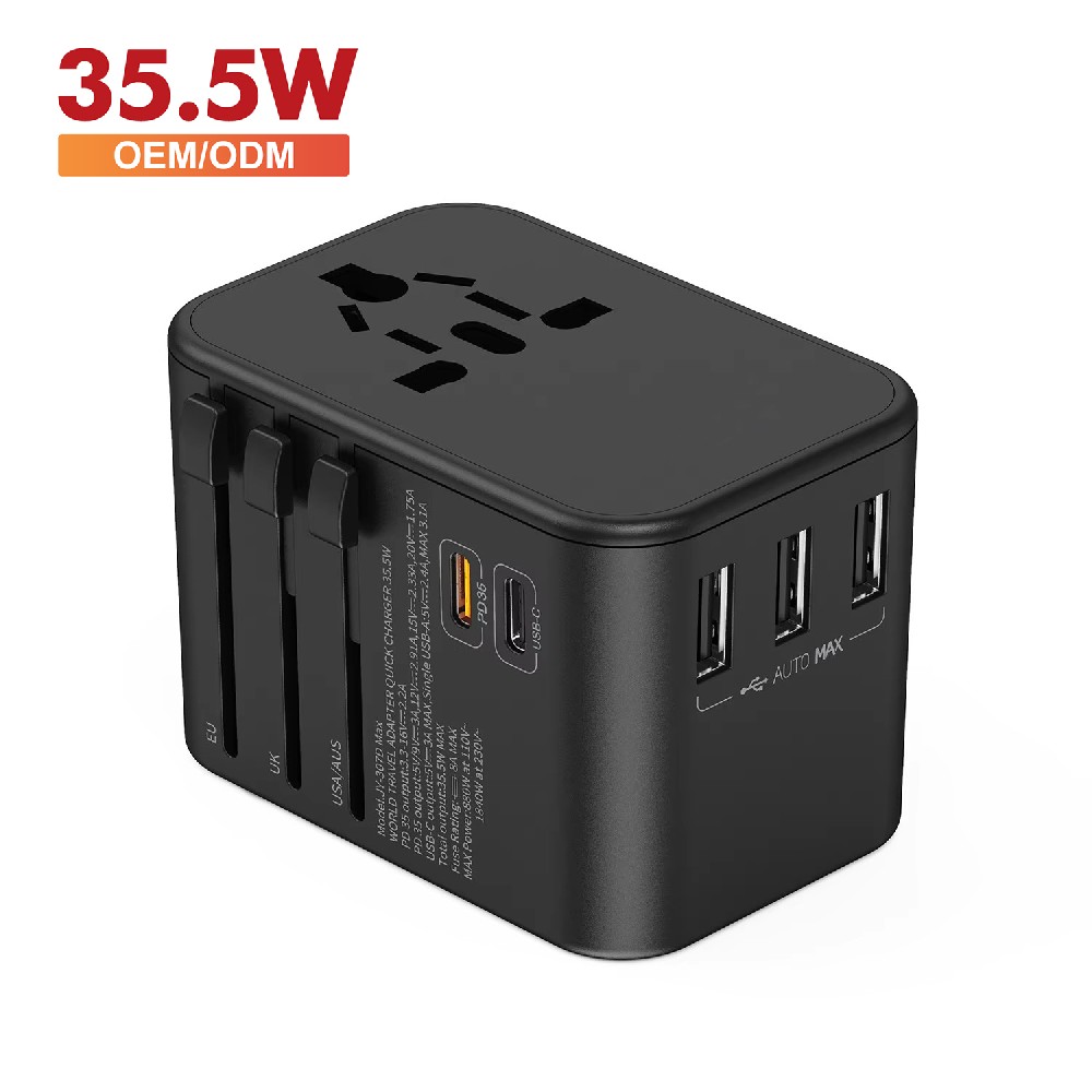 JY-307( Black ) 35.5W Travel Plug Adapter