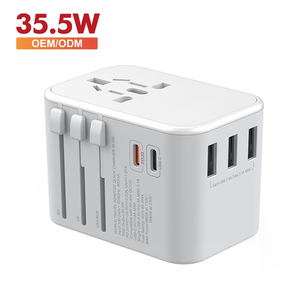 JY-307( White ) 35.5W Travel Plug Adapter