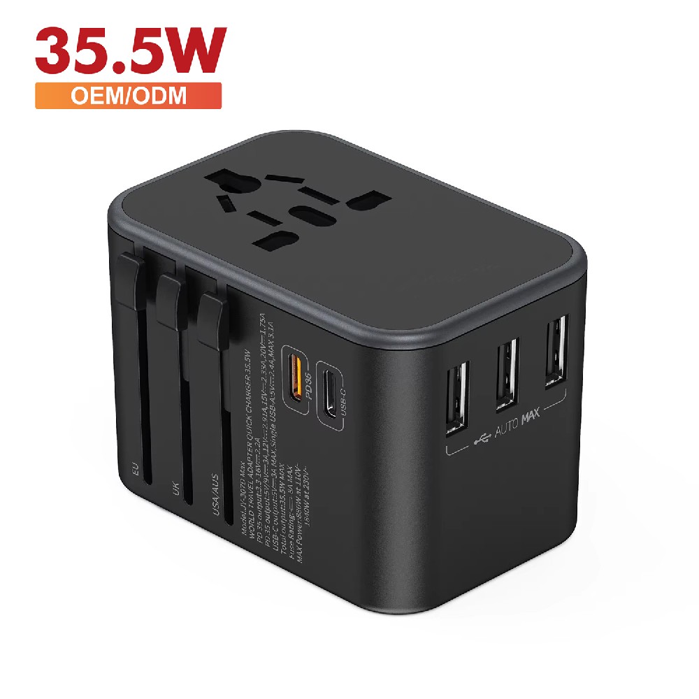 JY-307( Grey ) 35.5W Travel Plug Adapter