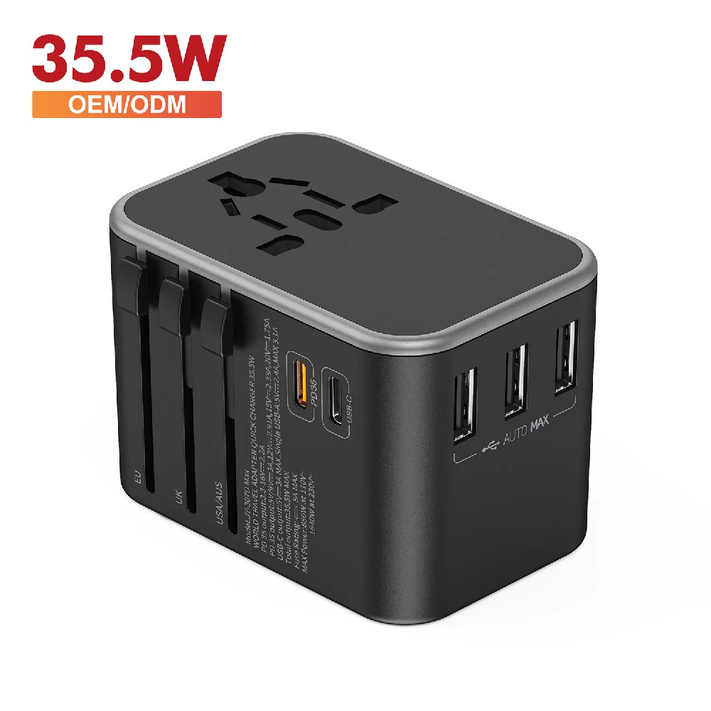 JY-307( Silver ) 35.5W Travel Plug Adapter