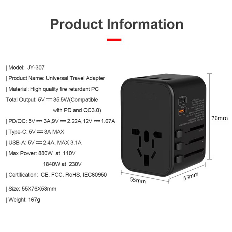 AU EU UK US Plug Power Adapter