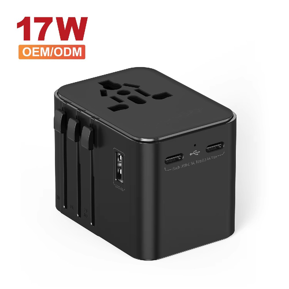 JY-312( Black ) 17w Travel Plug Adapter