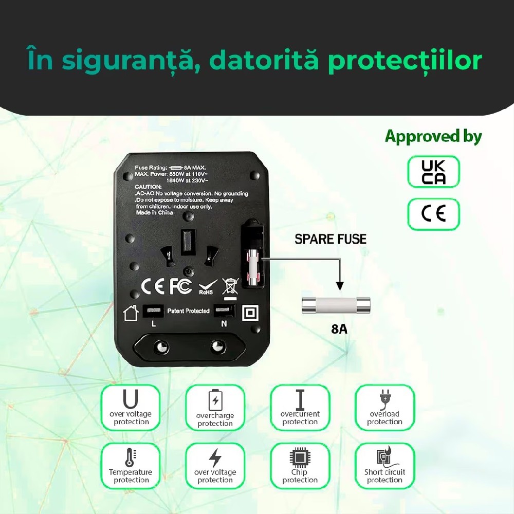 Sleek Travel Plug Adapter
