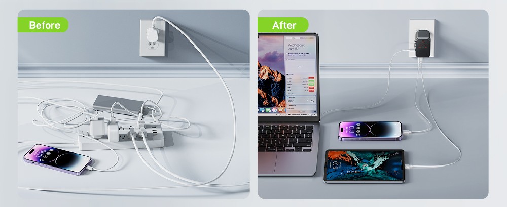 Multi-Outlet Universal Plug Adapter